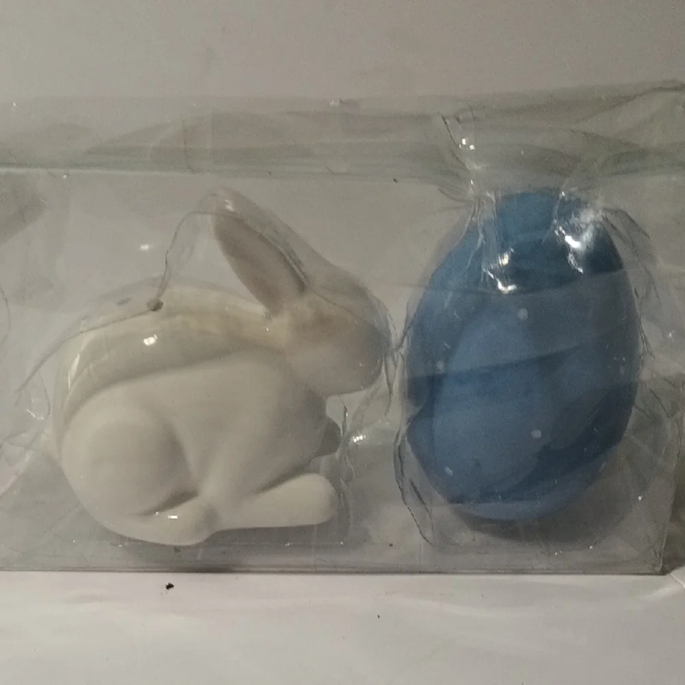Charming Easter Bunny and Egg Salt & Pepper Shakers